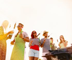 Picnic party Stock Photo 04