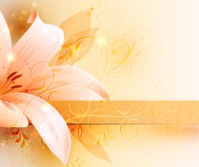 Pink flower background abstract vector 02