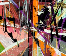 Pop graffiti elements background design vector 03