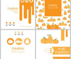 Pumpkin package box template vector
