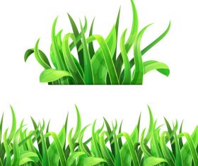 Realistic grass illustration vector material 06