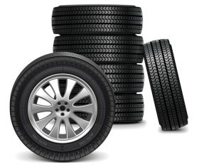 Realistic vehicle tires illustration vector 01