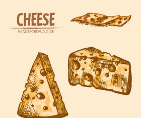 Retro sheese hand drawing vectors 02