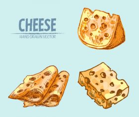 Retro sheese hand drawing vectors 03