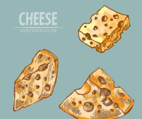 Retro sheese hand drawing vectors 04