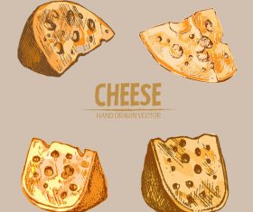 Retro sheese hand drawing vectors 05