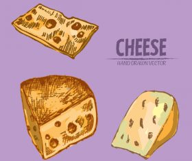 Retro sheese hand drawing vectors 06