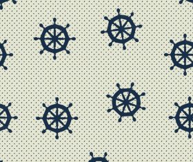 Rudder seamless pattern vintage vector 02