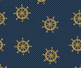 Rudder seamless pattern vintage vector 03