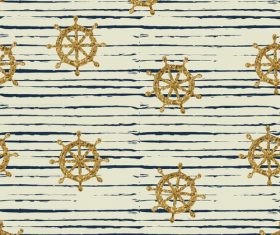 Rudder seamless pattern vintage vector 06