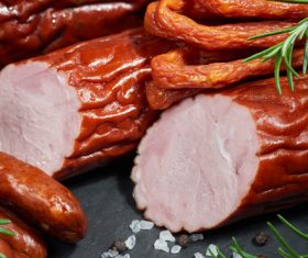 Sausage close-up Stock Photo