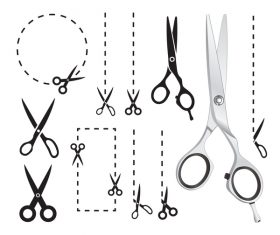 Scissros design elements vectors 02