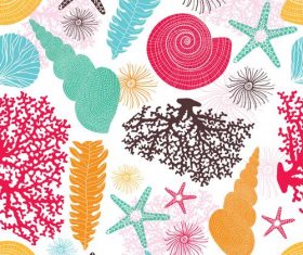 Sea seamless pattern vectors design 01