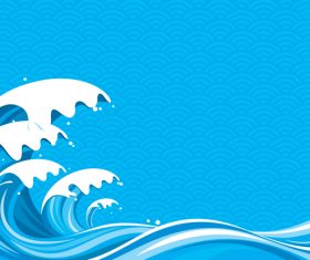 Sea wavy background design vector 01