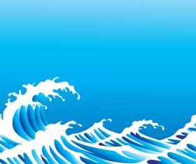 Sea wavy background design vector 02