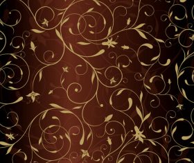 Seamless Pattern Flower Leaf vector