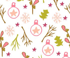 Seamless pattern christmas hand drawn vector 04