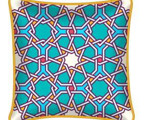 Seamless pattern with pillow template vector 02