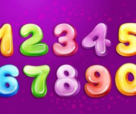 Shiny cartoon number vector design