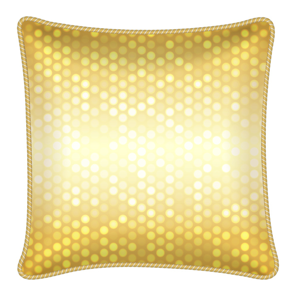 Shiny gold pattern with pillow template vector