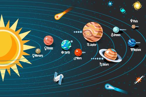 Solar system planet illustration vector 02 free download