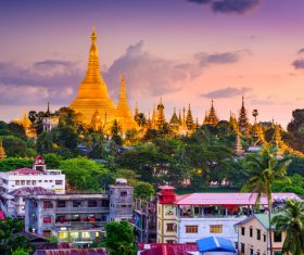 Splendid temple architecture Stock Photo 01