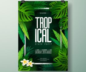 Summer beach party poster templates vector set 01