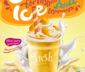 Summer drink vector poster template 01