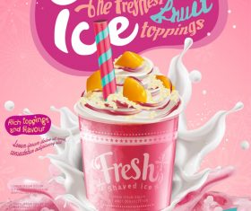 Summer drink vector poster template 02