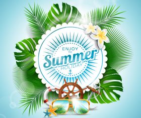 Summer holiday travel design vector