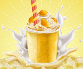 Summer ice drink vector material 01