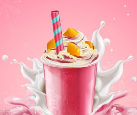 Summer ice drink vector material 02