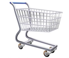 Supermarket trolley design vector 01