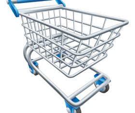 Supermarket trolley design vector 02