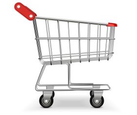 Supermarket trolley design vector 03