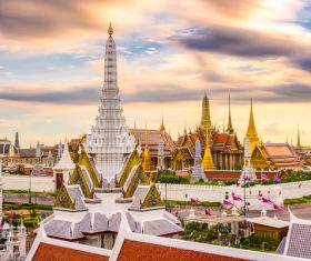 Temple architecture in modern city Stock Photo 03