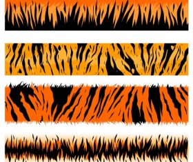 Tiger skin patterns vector