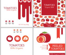 Tomato package box template vector