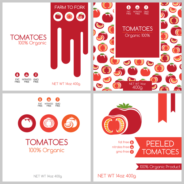 Tomato package box template vector free download