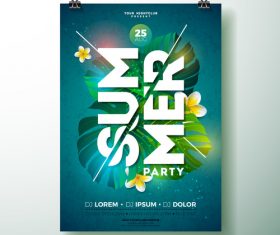 Trocipal summer beach party flyer template vector 06