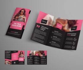 Universal vector business brochure tri-fold 01