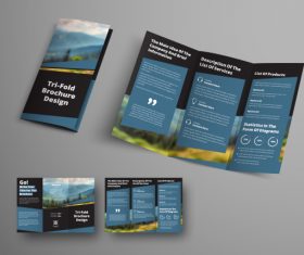 Universal vector business brochure tri-fold 07