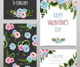 Valentine card kit vector