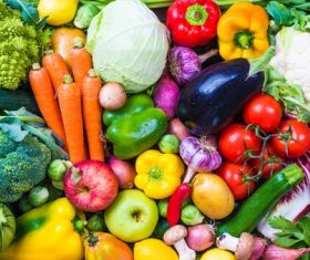 Various organic foods on the desktop Stock Photo 02