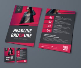 Vector brochure with place for photo 01