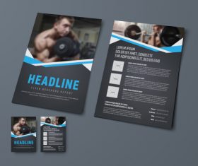 Vector brochure with place for photo 03