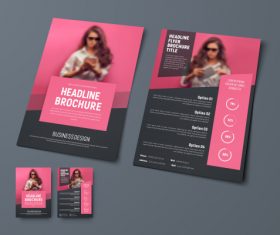 Vector brochure with place for photo 04