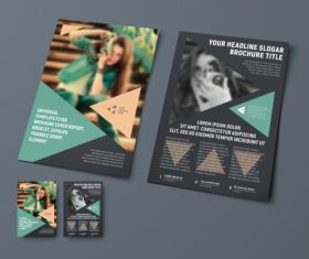 Vector brochure with place for photo 05