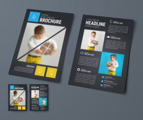 Vector brochure with place for photo 07