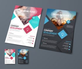 Vector brochure with place for photo 08